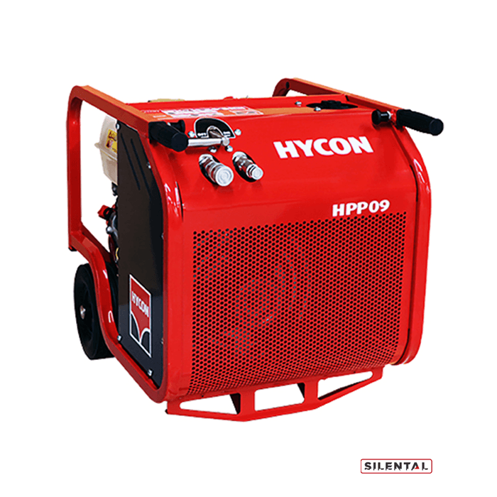 Stacja hydrauliczna z młotem udarowym HYCON HPP 09 do kucia betonu, asfaltu